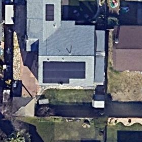 Aerial photograph of a house in Fairfield, California.