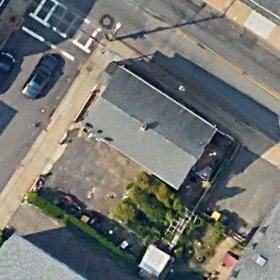 Aerial photograph of a house in Fall River, Massachusetts.