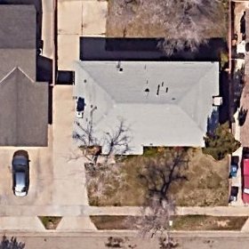 Aerial photograph of a second house in Lancaster, California.